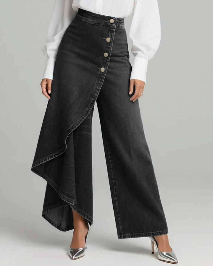 Brooke | Tie-Front Denim Trousers