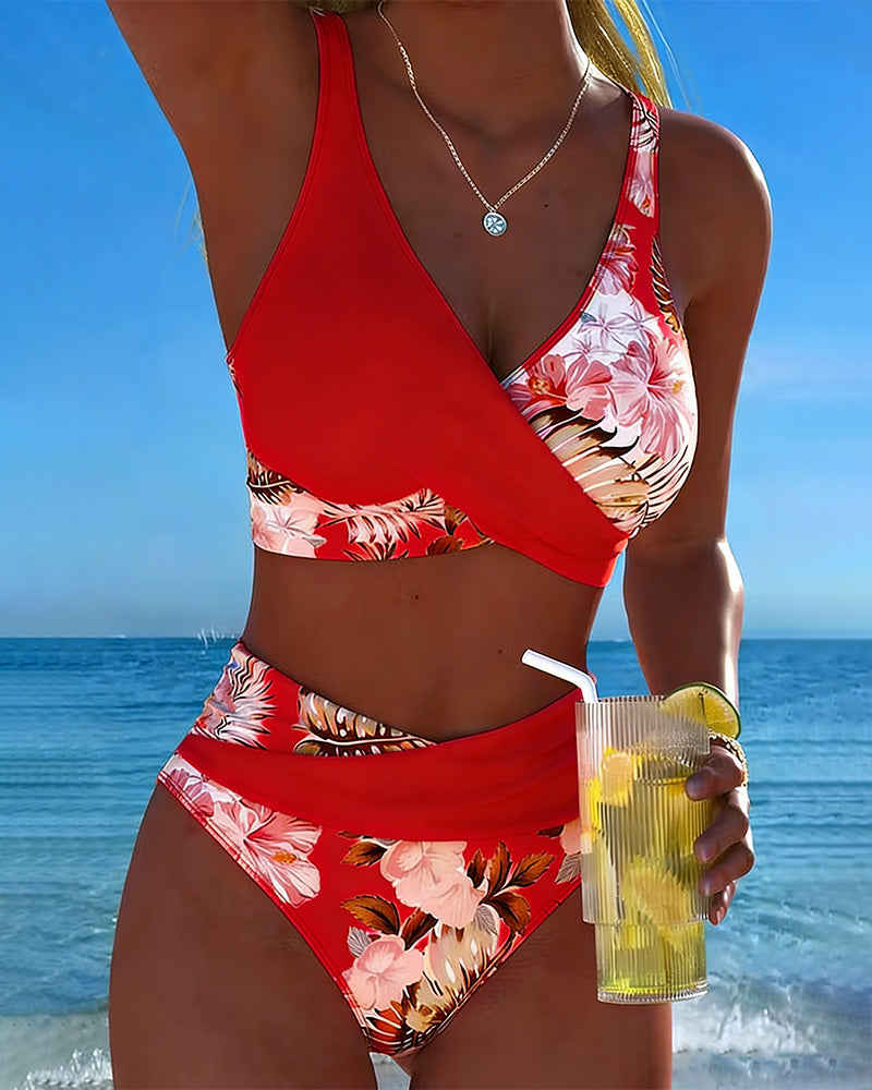 Liora | Floral Contrast Bikini