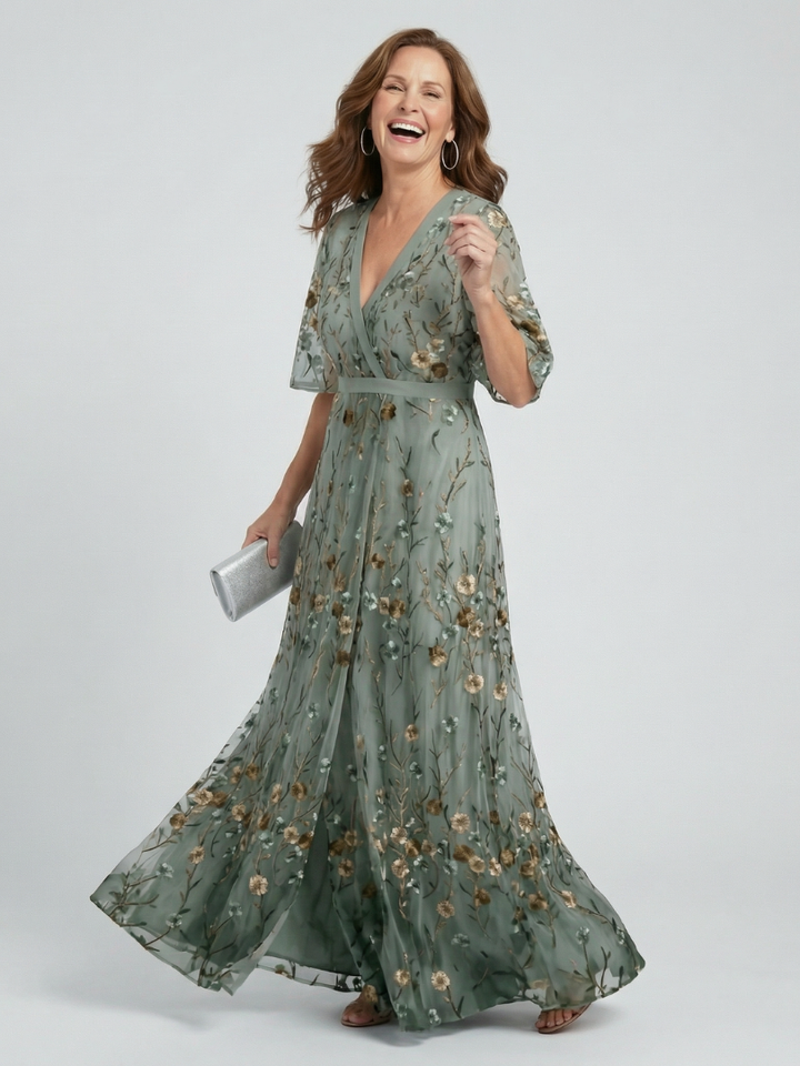 Athena | Elegant Floral Maxi Dress