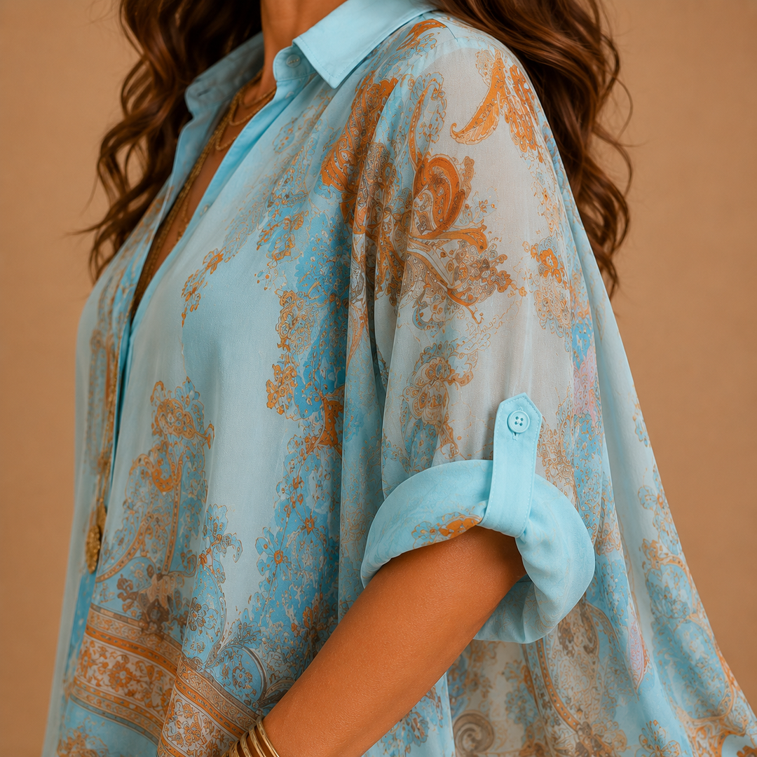 Orlena™ | Coastal Blouse Dress