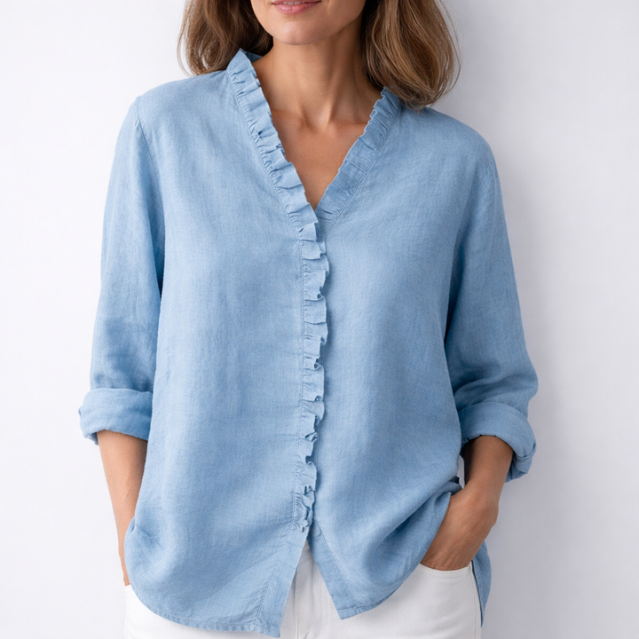 Araminta™ | Elegant Ruffled Shirt