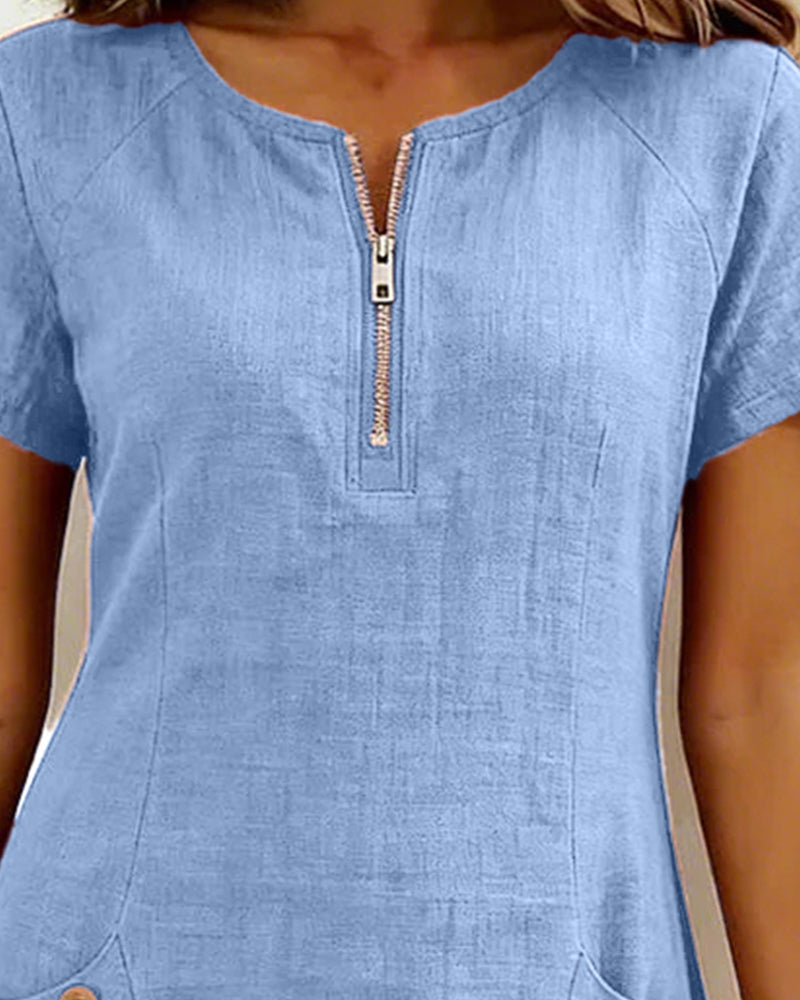 Joanna™ | Effortless Zip Front Dress