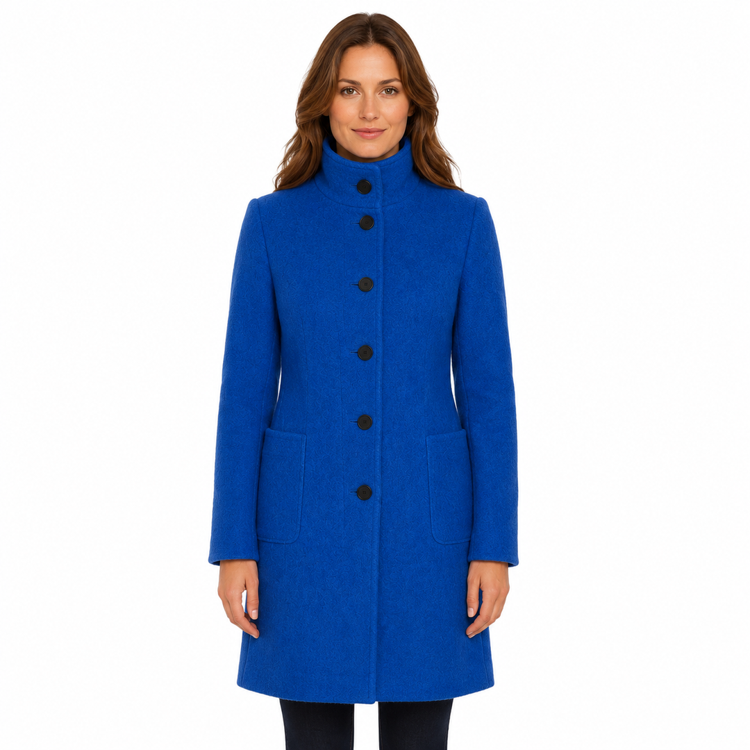 Mabel™ | Elegant High Collar Coat