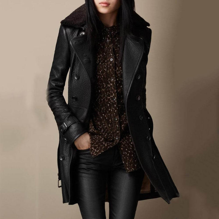 Marina | Leather Trench Coat