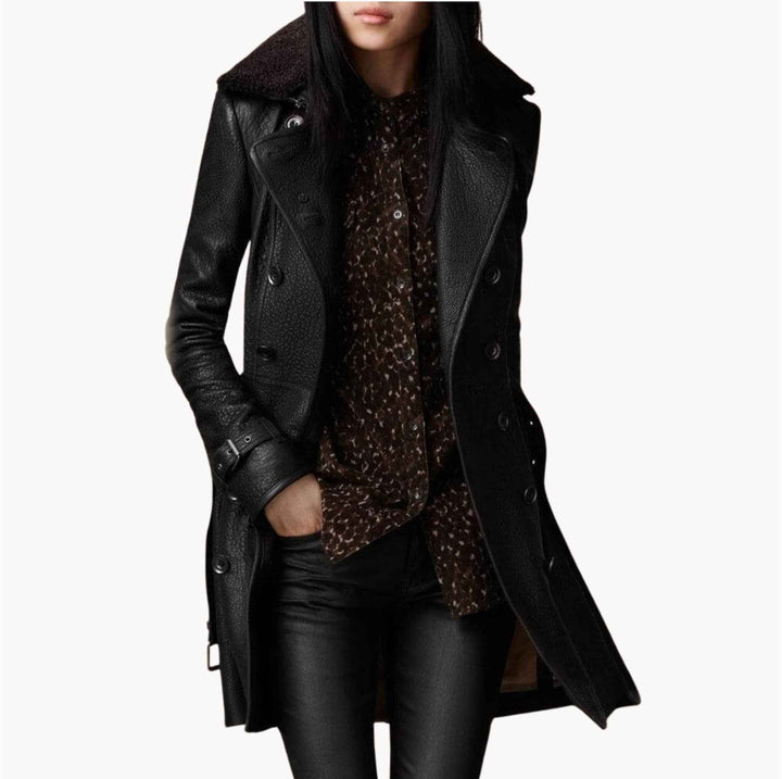 Marina | Leather Trench Coat