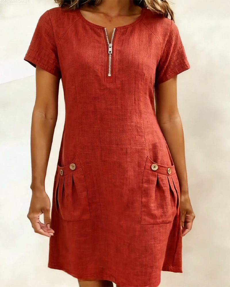Joanna™ | Effortless Zip Front Dress