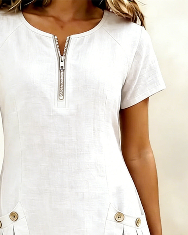 Joanna™ | Effortless Zip Front Dress