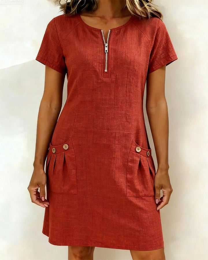 Joanna™ | Effortless Zip Front Dress
