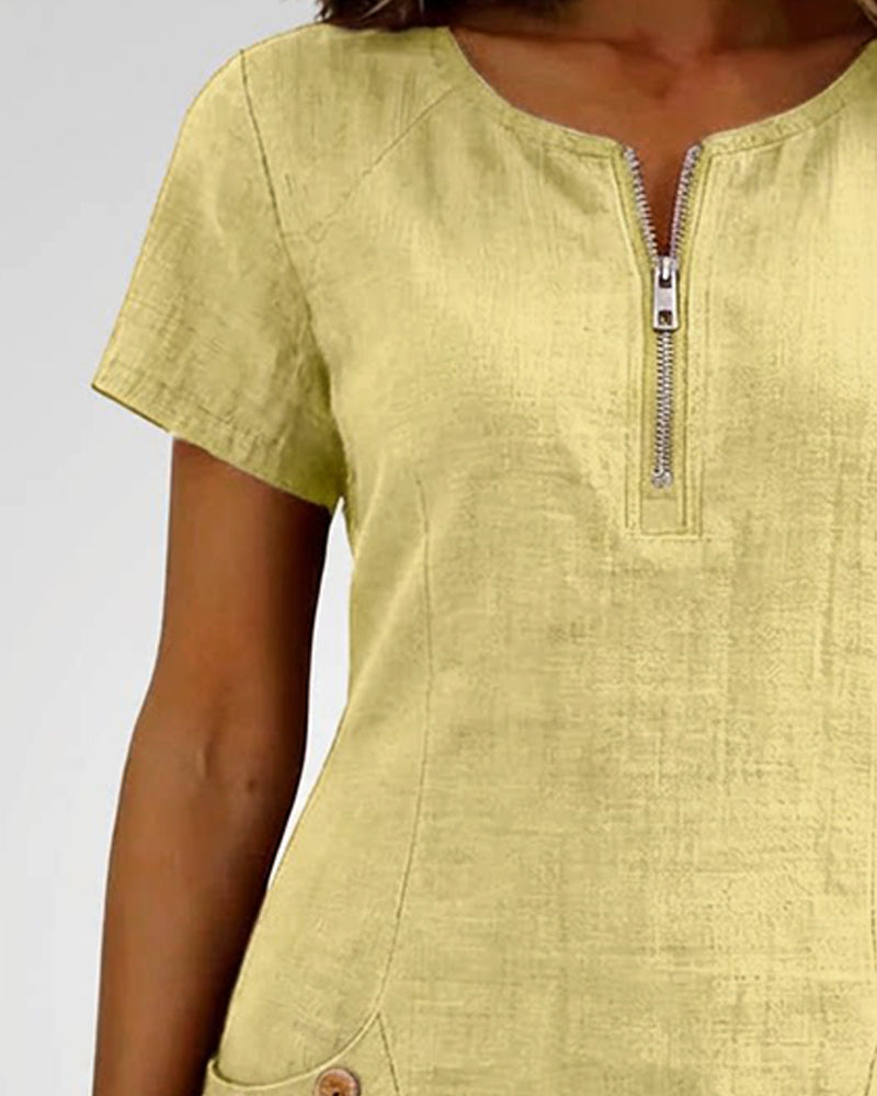 Joanna™ | Effortless Zip Front Dress
