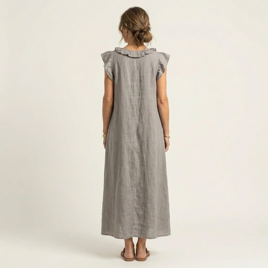 Hannah | Flowy Ruffle Maxi Dress
