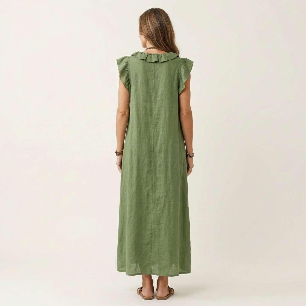 Hannah | Flowy Ruffle Maxi Dress