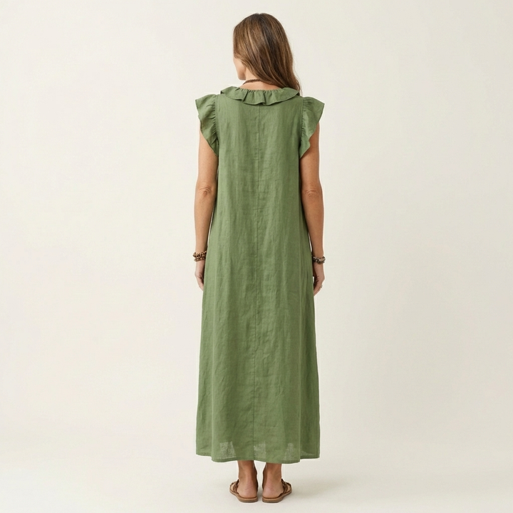 Hannah | Flowy Ruffle Maxi Dress