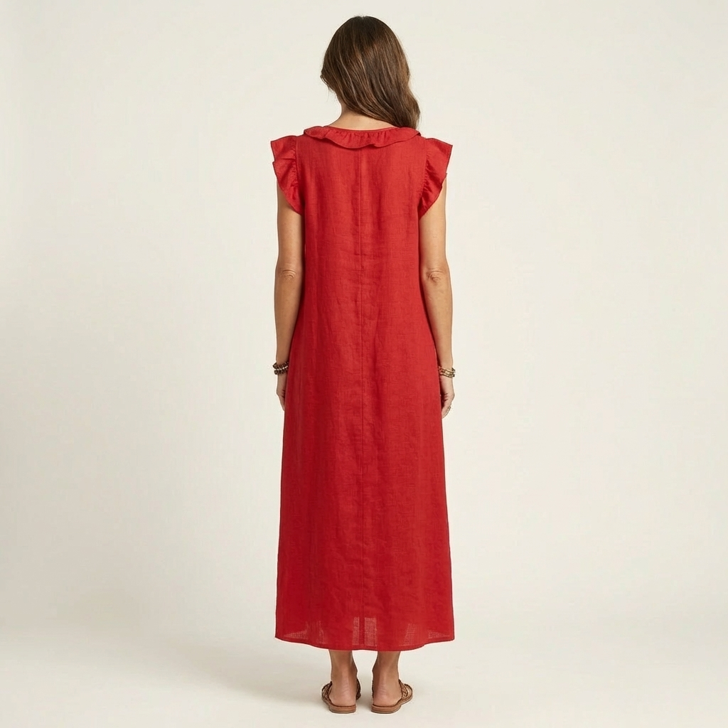 Hannah | Flowy Ruffle Maxi Dress