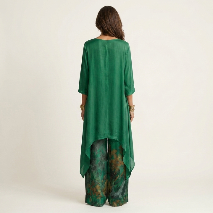 Genevieve™ | Luxe Cotton-Silk Two-Piece Ensemble