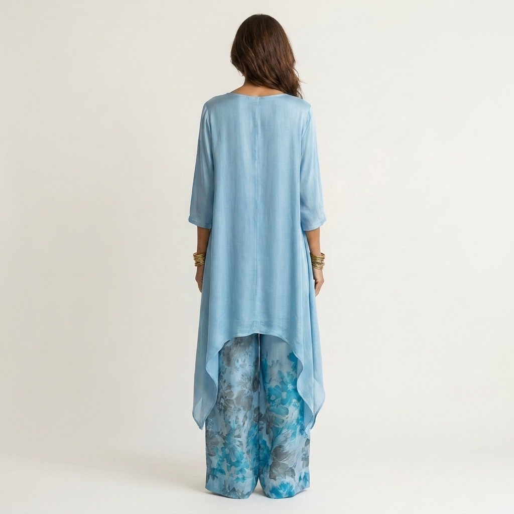 Genevieve™ | Luxe Cotton-Silk Two-Piece Ensemble