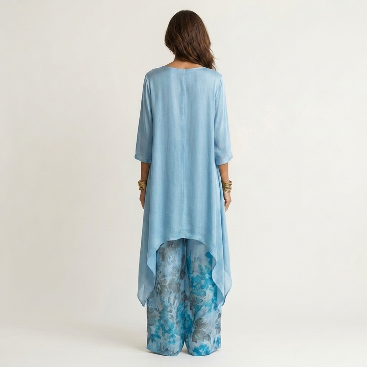 Genevieve™ | Luxe Cotton-Silk Two-Piece Ensemble