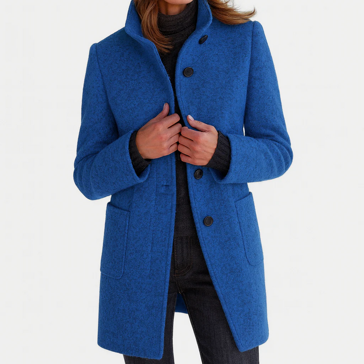 Mabel™ | Elegant High Collar Coat