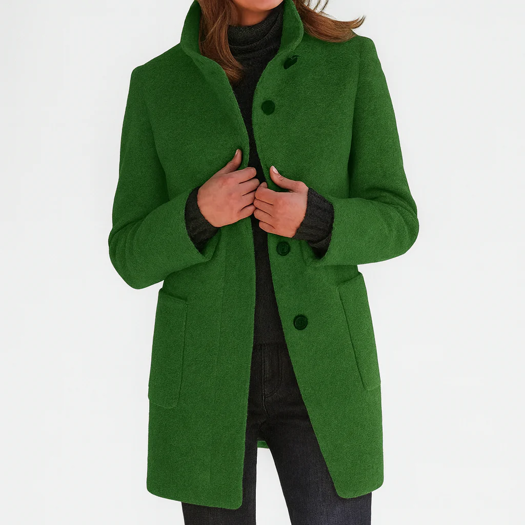 Mabel™ | Elegant High Collar Coat