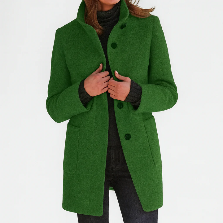 Mabel™ | Elegant High Collar Coat