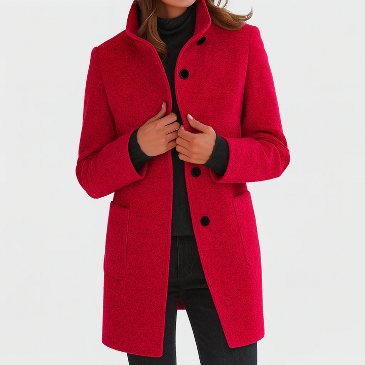 Mabel™ | Elegant High Collar Coat