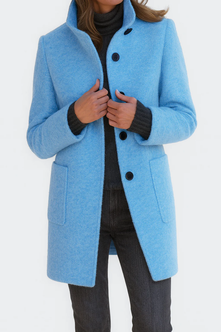 Mabel™ | Elegant High Collar Coat