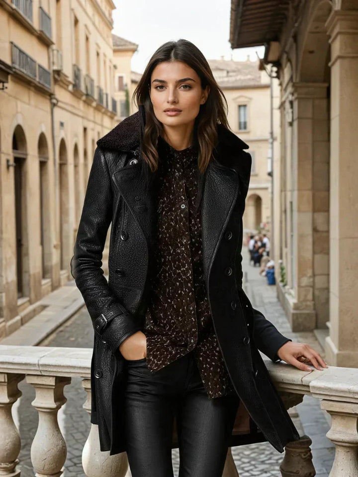 Marina | Leather Trench Coat