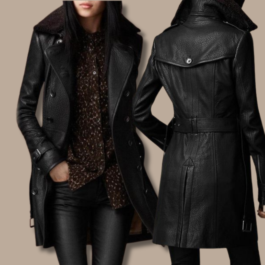 Marina | Leather Trench Coat