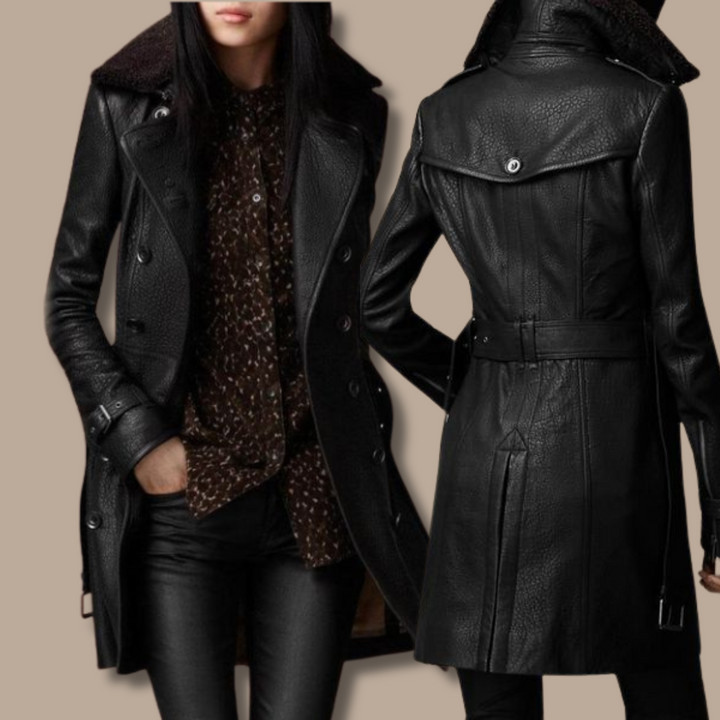 Marina | Leather Trench Coat